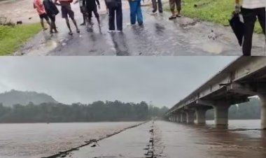 गडचिरोलीच्या भामरागडला पुन्हा पुराचा विळखा; 50 हून अधिक गावांचा संपर्क तुटला, रुग्णवाहिकाही अडकली