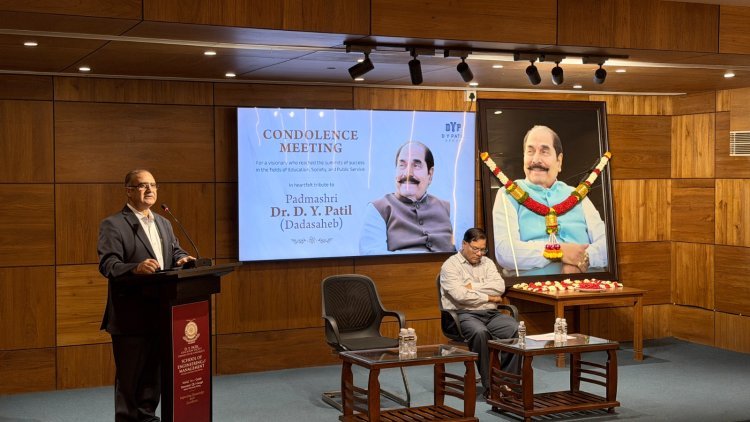 डॉ. डी. वाय. पाटील यांच्या विचारांचा वारसा पुढे नेणे हीच त्यांना खरी श्रद्धांजली; कुलगुरू डॉ. राकेश कुमार शर्मा