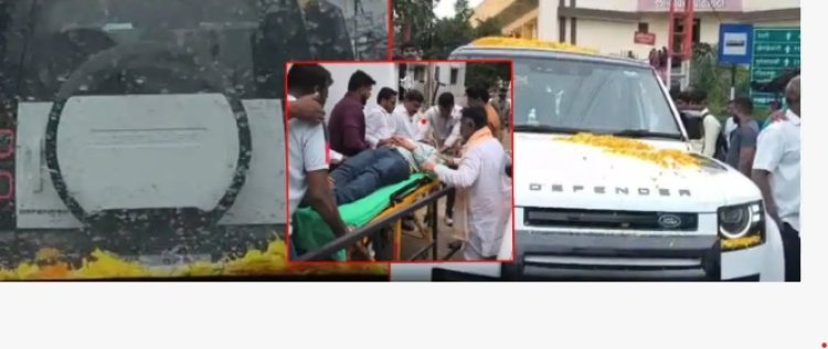 मनोज जरांगे पाटलांच्या ताफ्यातील कारला अपघात; कार्यकर्त्याला डिफेंडरमधून रुग्णालयात नेलं, प्रकृती स्थिर