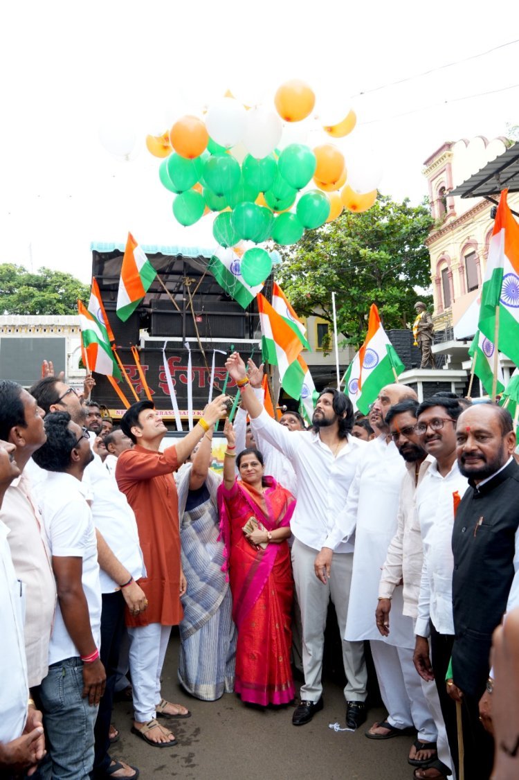 भाजपच्या कागलमधील तिरंगा रॅलीत देशभक्तीचा जल्लोष; विद्यार्थी,युवक व नागरिकांसह मान्यवरांचा उत्स्फूर्त सहभाग