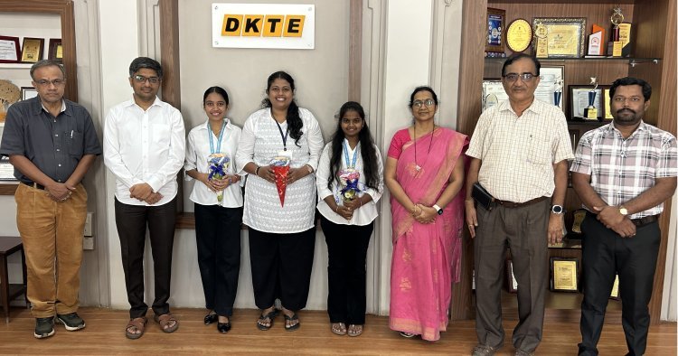 डीकेटीईच्या तीन विद्यार्थिनींची 'अ‍ॅलेक्स मशिनटूल्स' कंपनीत निवड; उत्तम पॅकेजवर झाली नियुक्ती