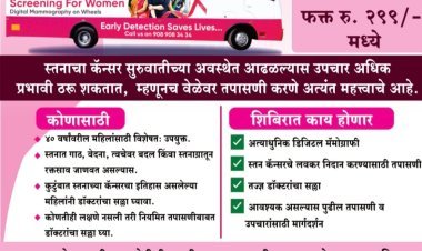 क्युरा लाईफ कॅन्सर सेंटरच्या वतीने महिलांसाठी ७ सप्टेंबर रोजी विशेष कॅन्सर तपासणी शिबिर